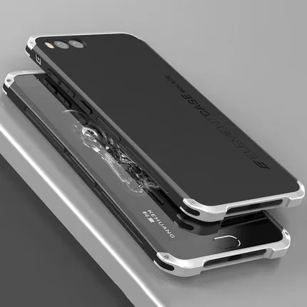 Black and sliver Чехол для телефона для Xiaomi Mi Note 3 бампер оригинальная алюминиевая металлическая рамка+ Жесткий PC задняя крышка защитный чехол для Xiaomi Mi Note 3 - Цвет: Black and sliver