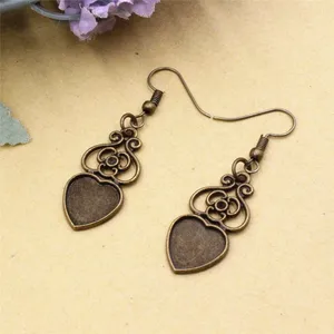 Пустая основа для кабошонов в форме сердца 12 мм, основа для кабошона для серег, подарок для серег DIY, 10 парлот, K05497