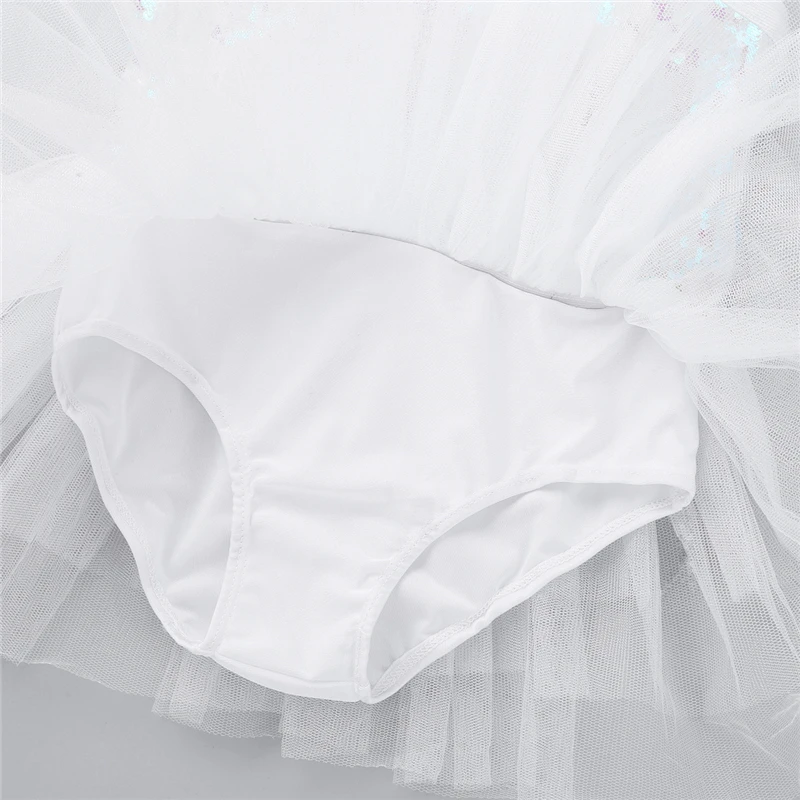 Kids Girls Sleeveless Halter Sequins Ballet Dance Gymnastics Leotard Tutu Dress for Children's Dancewear Ballerina Fancy Costume | Детская