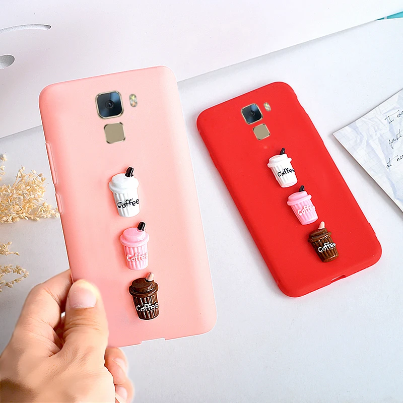 Для huawei Honor 7 чехол Cute 3D Кофе молоко конфеты мягкие ТПУ телефон чехлы для Play/ y5 2018/Y5