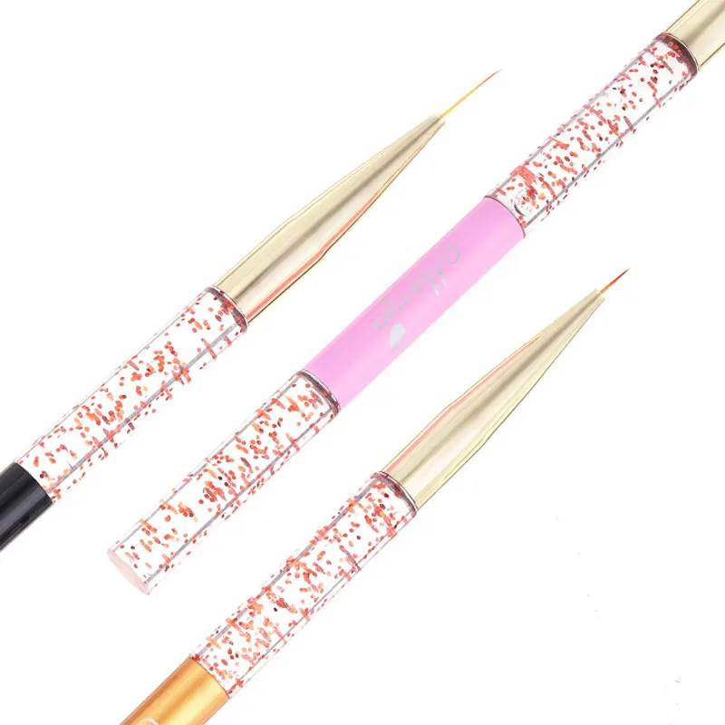 3pc/Set Nail Art UV Gel Makeup Brushes 3D DIY Paint Drawing Polish Brush Pen Fingernail Design Tips Dotting Manicure Tools | Красота и