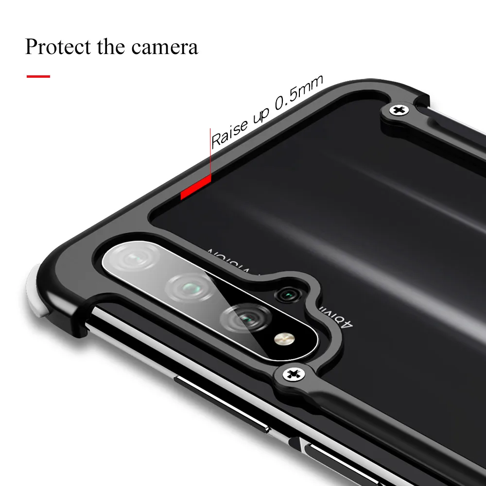 OATSBASF роскошные подушки безопасности металлический чехол для huawei Honor 20