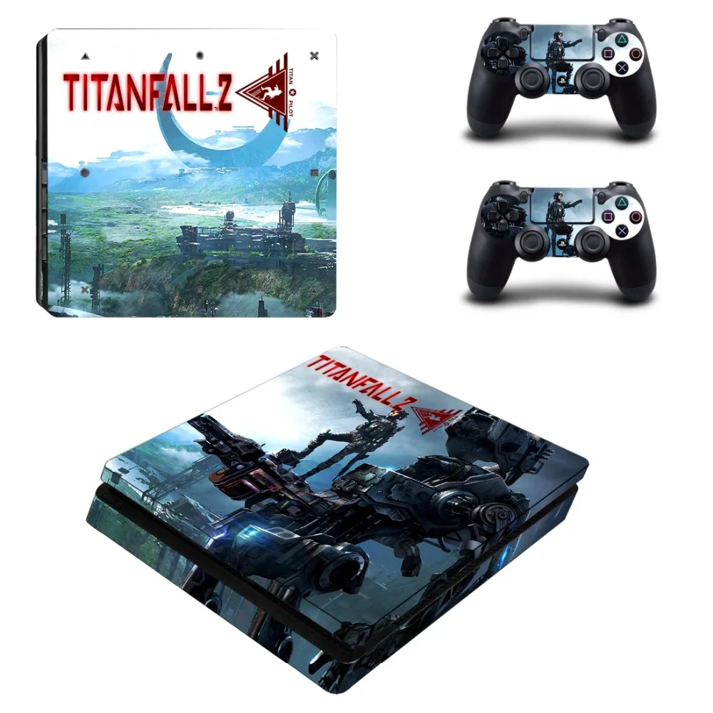 Виниловая наклейка Titanfall 2 PS4 Slim Skin для консоли Playstation 4 и контроллеров Skin|Наклейки|