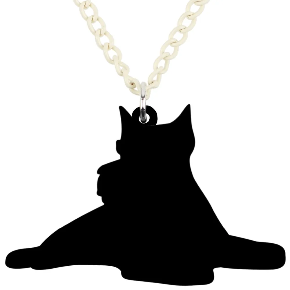 Bonsny Statement Acrylic Schnauzer Terrier Dog Necklace Pendant Chain Choker Novelty Animal Jewelry For Women Girls Gifts Charms | Украшения