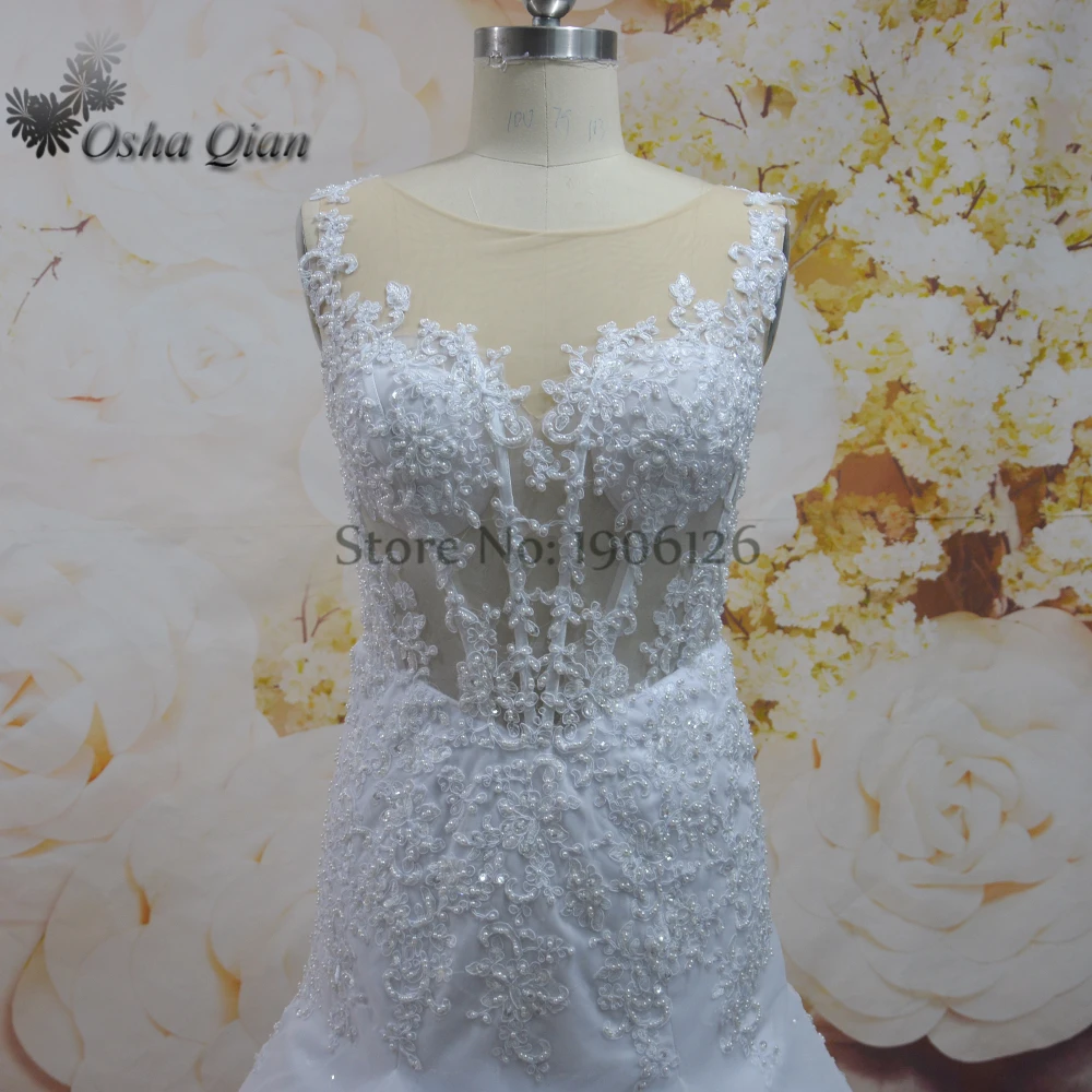 Элегантный белый Свадебные платья Русалочки Турции летние свадебные See Through