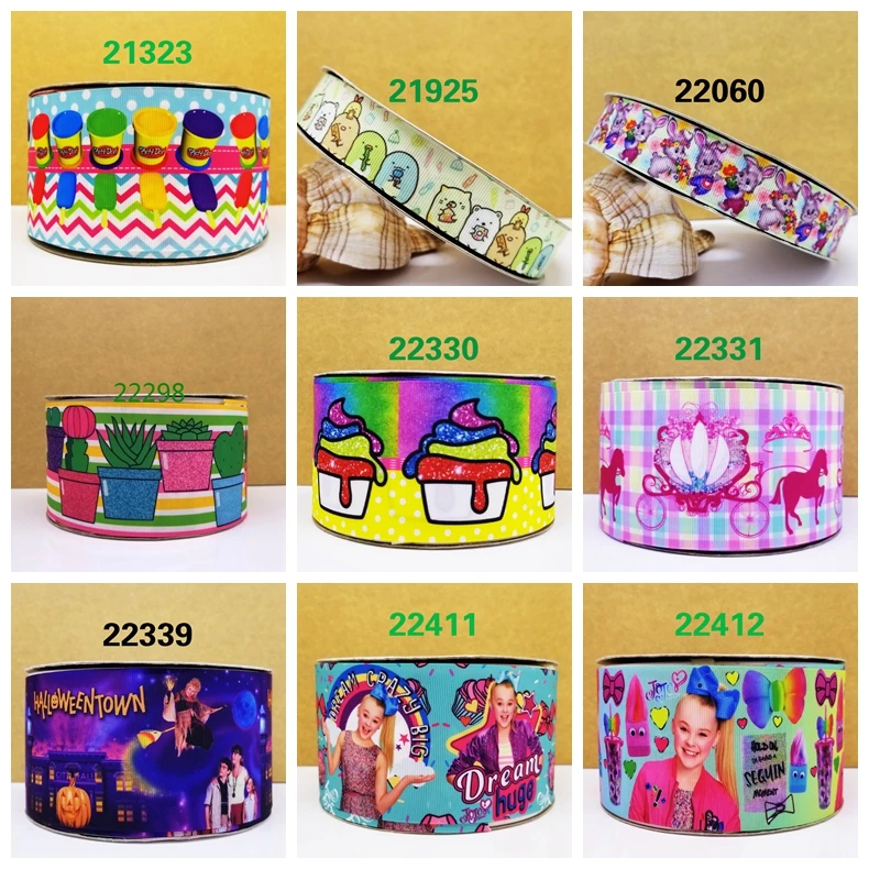 Free shipping 50 yard cartoon printed grosgrain ribbon 21323 | Дом и сад