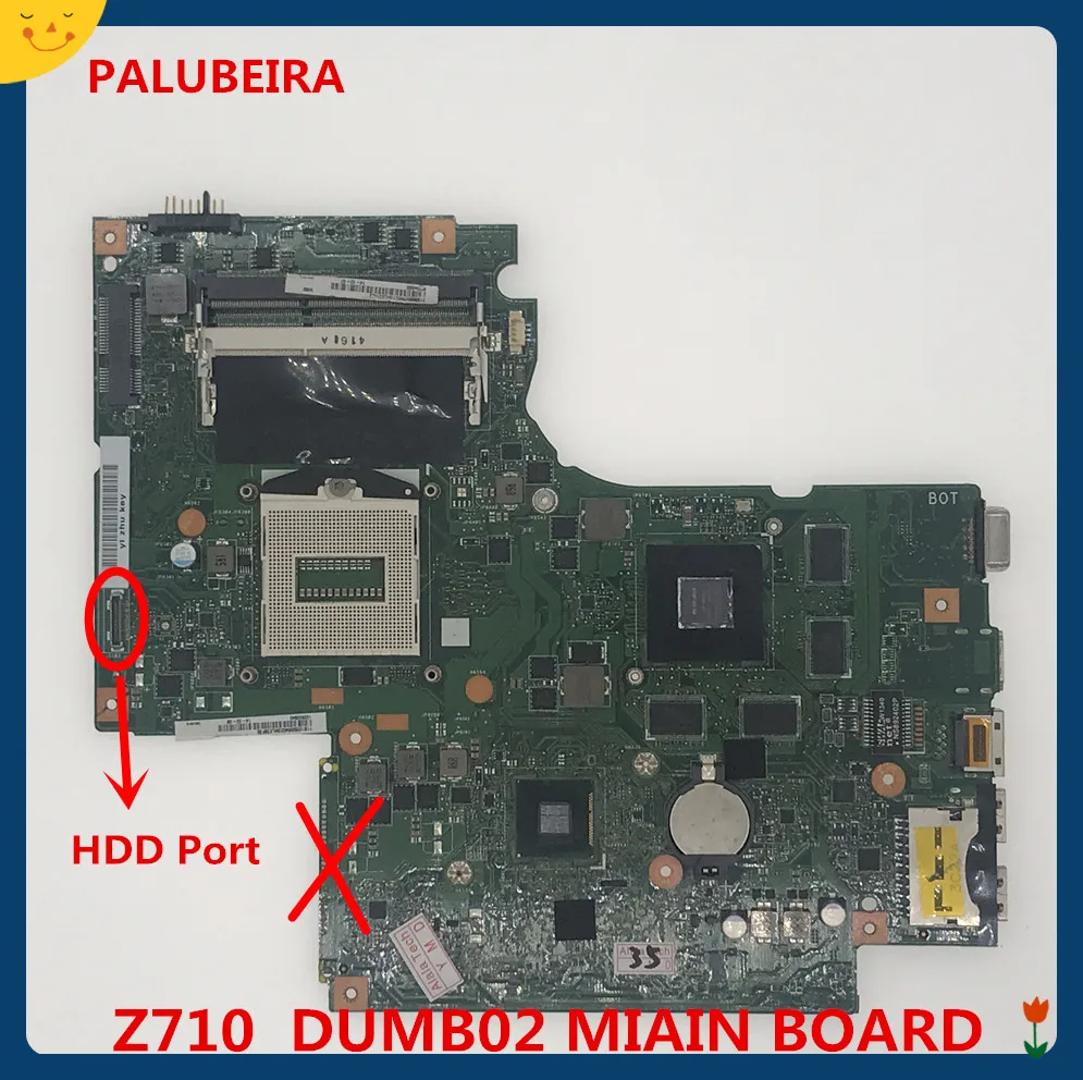 Основная плата PALUBEIRA DUMB02 для Lenovo Z710 (без порта для жесткого диска и с 8 видеочипами). Материнская плата DUMBO2 для ноутбука работает исправно.