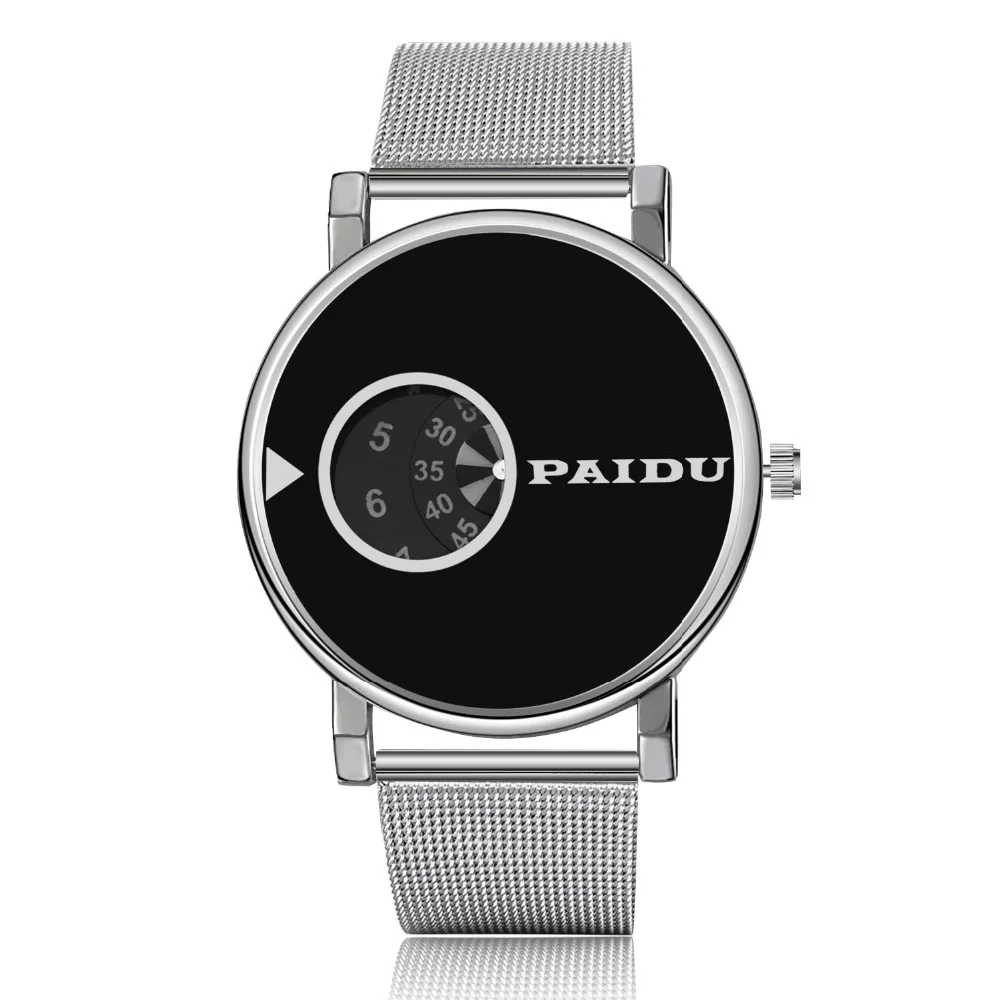 Часы Paidu мужские модные спортивные кварцевые стальные сетчатые|hombre|hombre reloj |