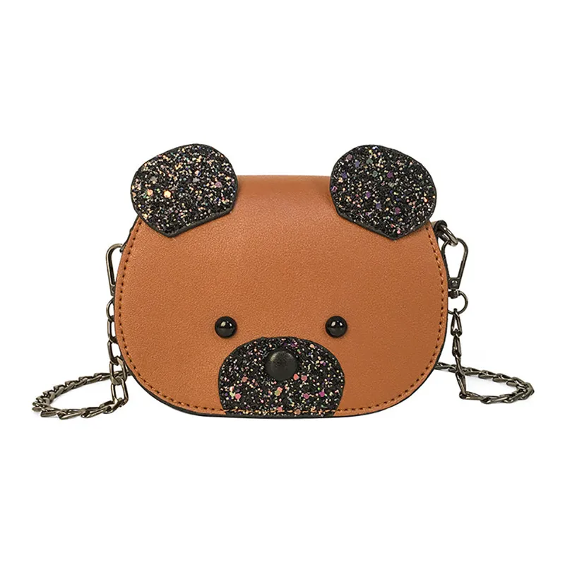Новинка 2019 детские сумки с милым медведем из мультфильма и пайетками для девочек