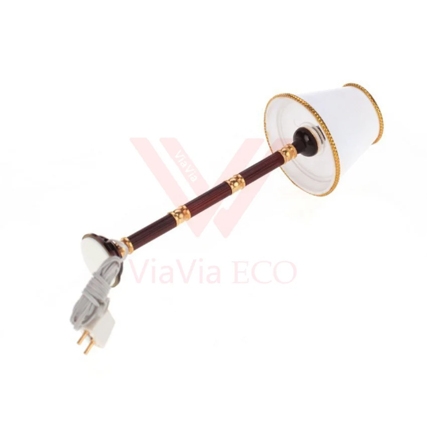 1:12 Dollhouse Miniature Fringed Floor Lamp Light LED Warm Lighting | Игрушки и хобби
