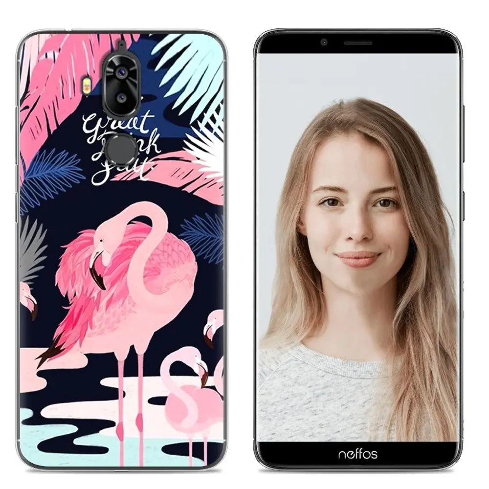 Мягкий чехол для телефона, силиконовый чехол для TP-LINK Neffos X9, 5,99 дюйма, модный прозрачный чехол из ТПУ с красочным рисунком - Цвет: 6