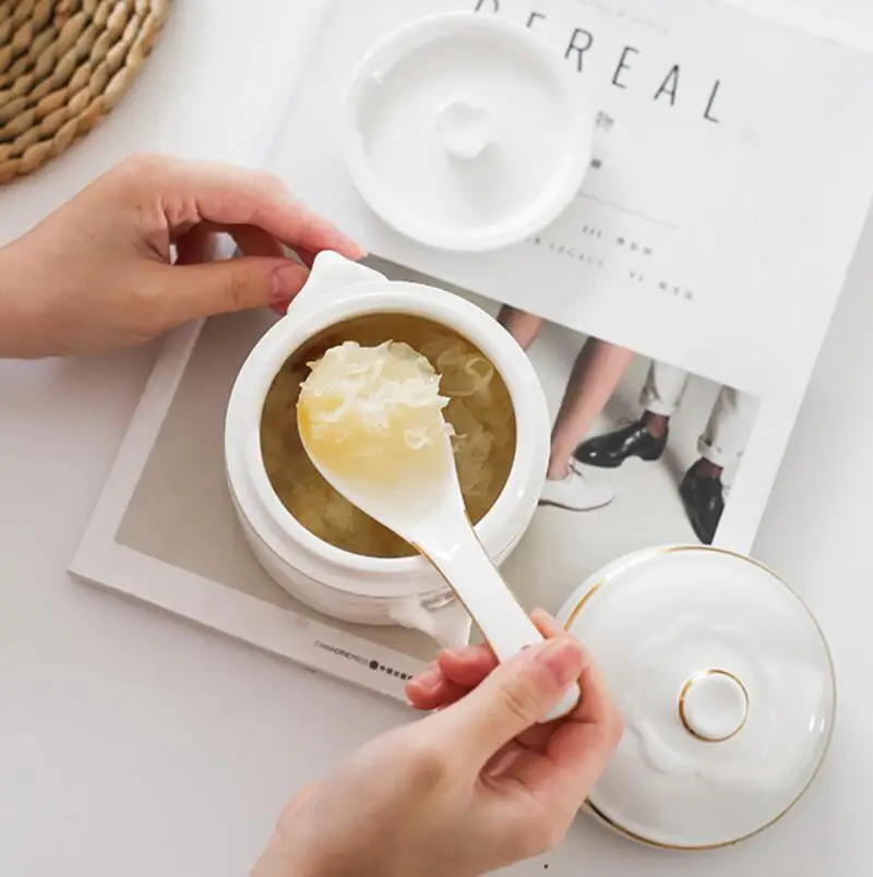 Керамическая тушеная чашка чаша на пару с изображение тыквы тушеное яйцо