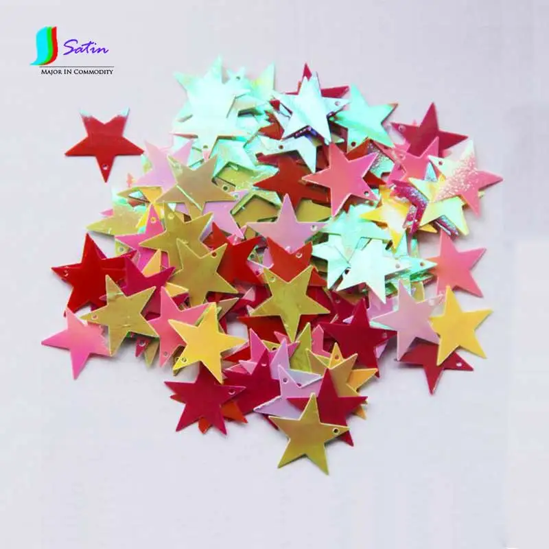 Красочные пятиконечные блестки в форме звезды с отверстиями для танцев