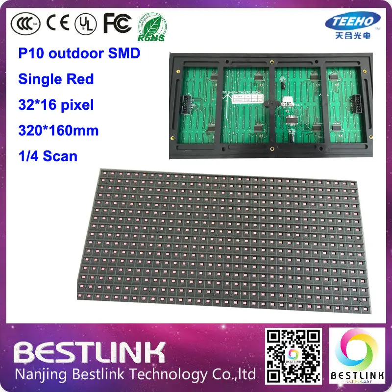 P10 Такси Топ светодиодная вывеска доска SMD открытый один красный светодиодный