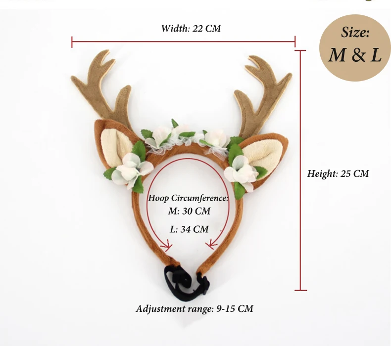 Pet Hair Band Christmas Elk Head Hoop Hair Accessories for Cats Dogs Christmas Decoration for Pets Good Quality