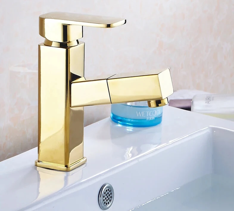 Смеситель для раковины из хромированного латунного материала однорычажный