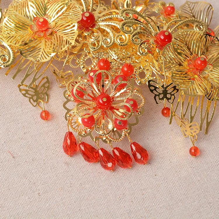 Мать Корона бижутерия ретро Китайский cheongsam напорного потока гребень украшен