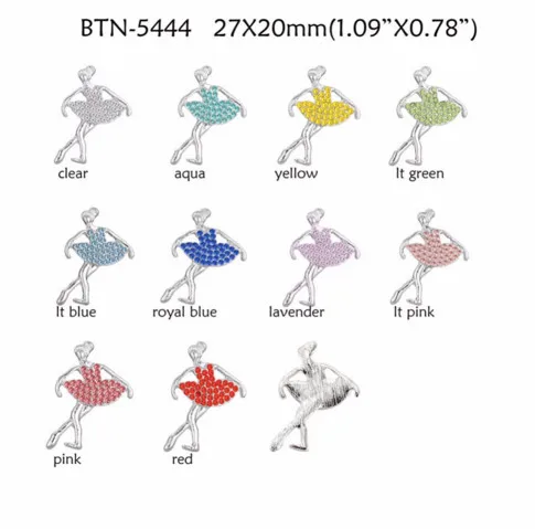 Стразы на кнопках с плоской задней поверхностью балерина для поделок своими