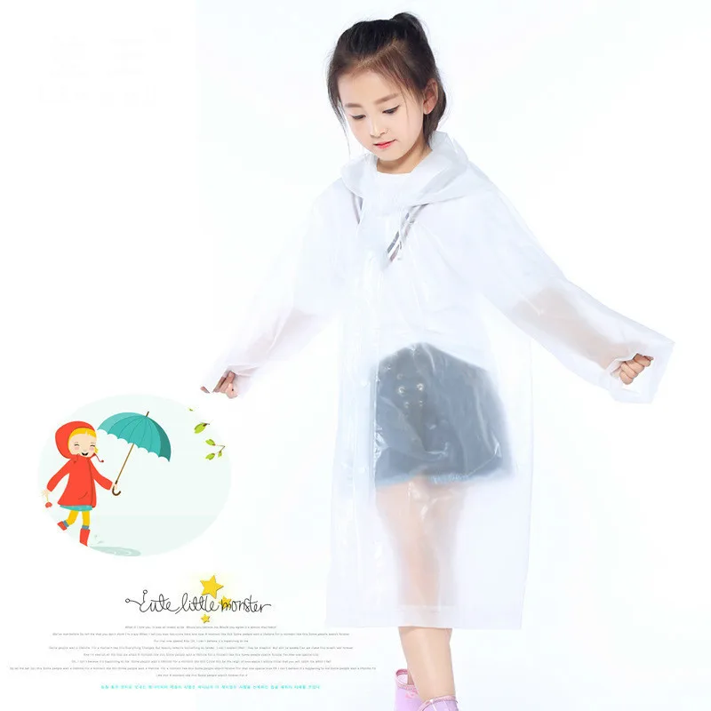 EVA туристический легкий уличный Модный Оригинальный детский дождевик для