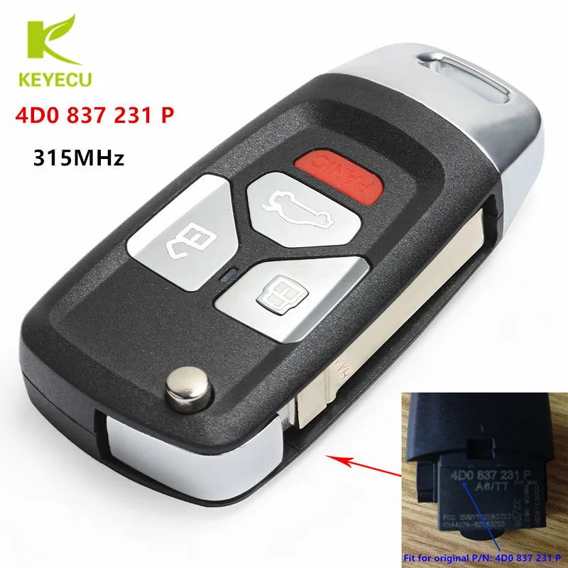 Пульт дистанционного управления для AUDI 4D0 315 837 P A4 S4 A6 S6 A8 S8 TT|Ключ от авто| |