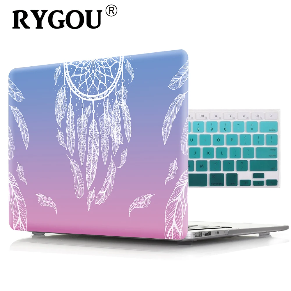 Жесткий чехол RYGOU с принтом для Macbook Air Pro Retina 11 12 13 3 15 4 дюйма сенсорной панелью A1706