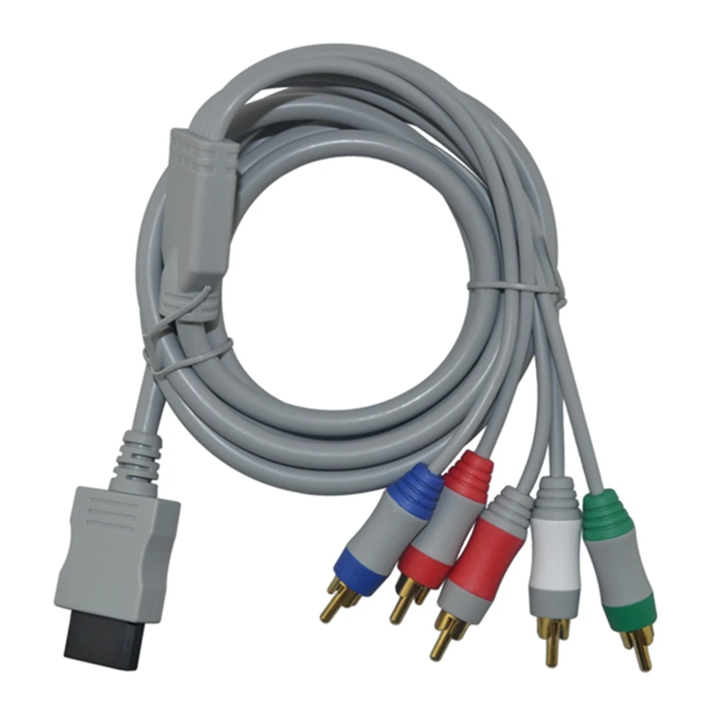 

100 шт./партия, аудиоадаптер HDTV AV 5RCA для Wii