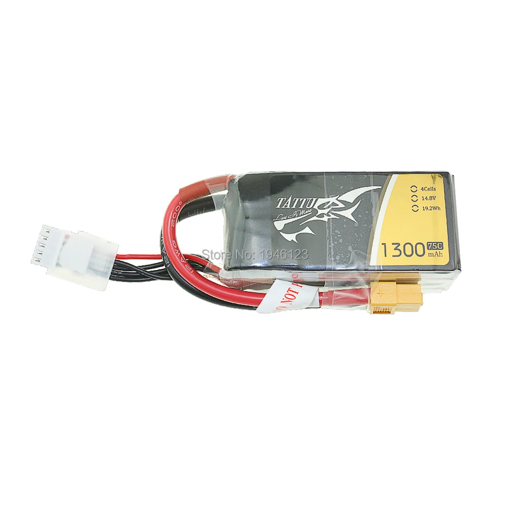 Аккумулятор Tattu 4S 75C 14,8 V 1300mAh 1550mAh 1800mAh Lipo Racing с разъемом XT60 для FPV квадрокоптера дрона радиоуправляемого вертолета автомобиля