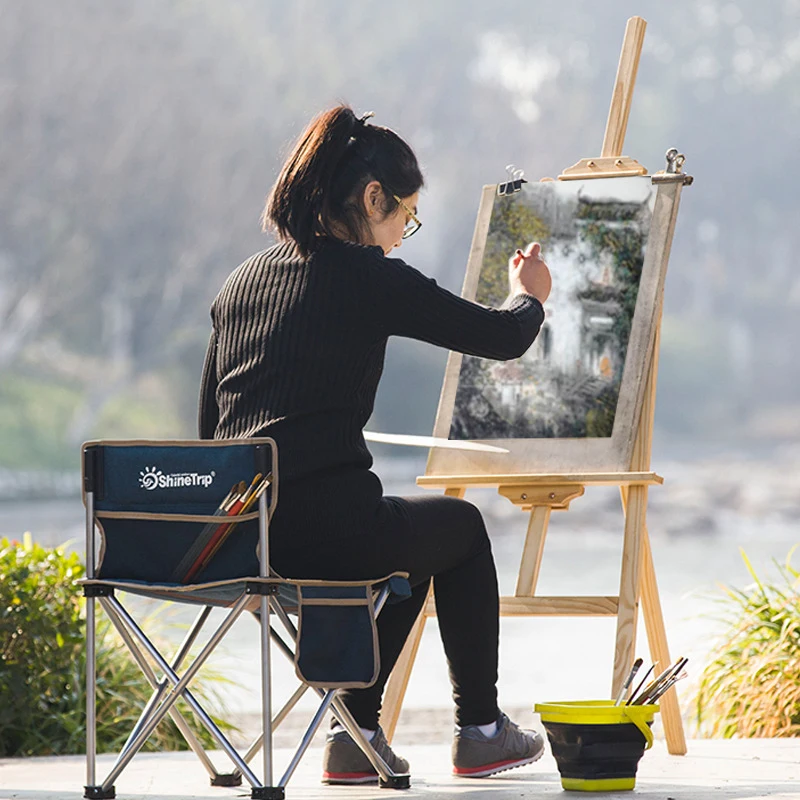 Портативный походный пляжный стул S складной для рыбалки кемпинга 600D