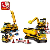sluban building block city town construction heavy engineering corps 474pcs educational bricks toy boy