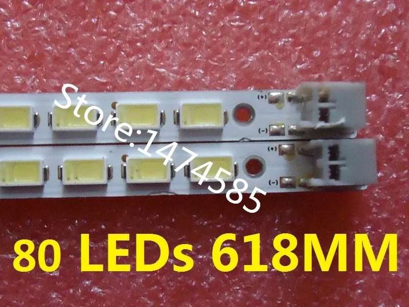 

2 шт. * 80LED 618 мм светодиодный S светодиодный 2010SVS55 LJ64-02386A для экрана LTF550HJ03 LTF550HQ02 UA55C6200UF