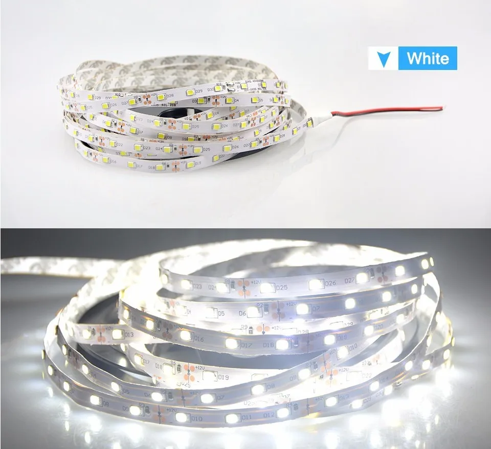 Фокус светильник 5 м 60 Светодиодный S/M светодиодный полосы 3528 SMD Холодный
