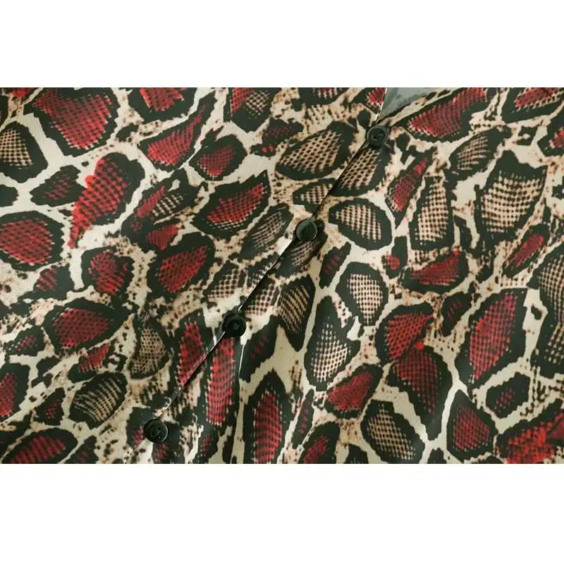 2018 винтажное платье с леопардовым принтом женское осеннее длинным рукавом