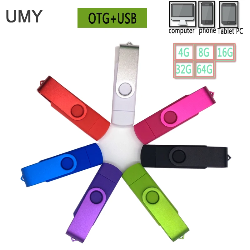 USB флеш-накопитель OTG для Android смартфон 4 ГБ 8 16 32 64 Гб цветной Micro и 2 0 Флешка |