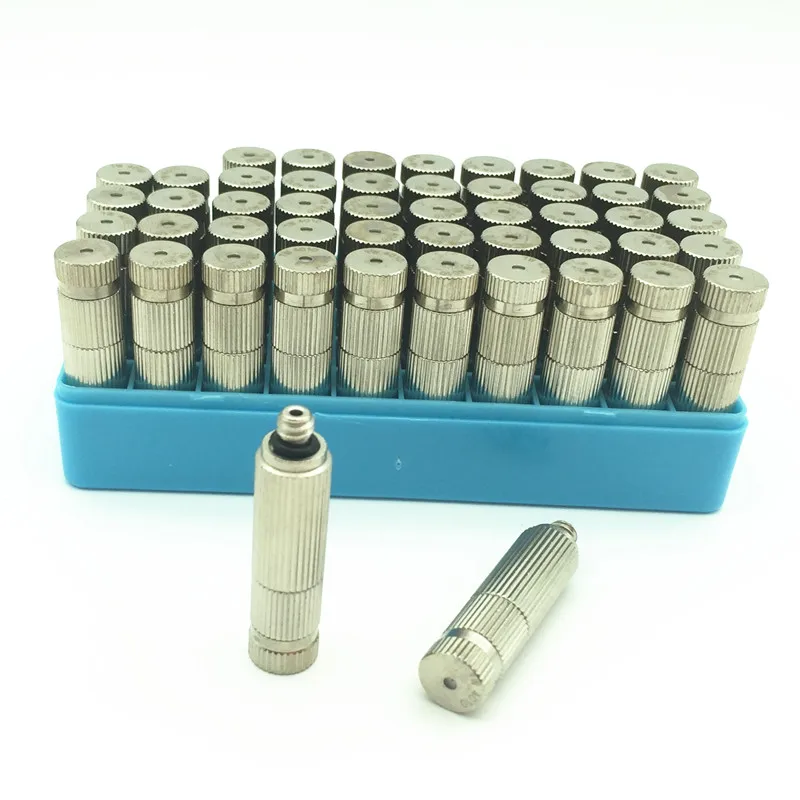(50 pieces / lot) High Pressure Brass Misting Nozzles Anti-Drip 10/24 UNC 0.1/0.2/0.3/0.4/0.5mm