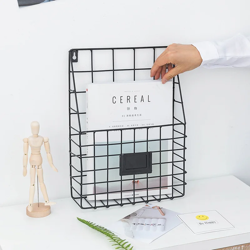 Железная настенная вешалка для хранения органайзер книг дома многоцелевая