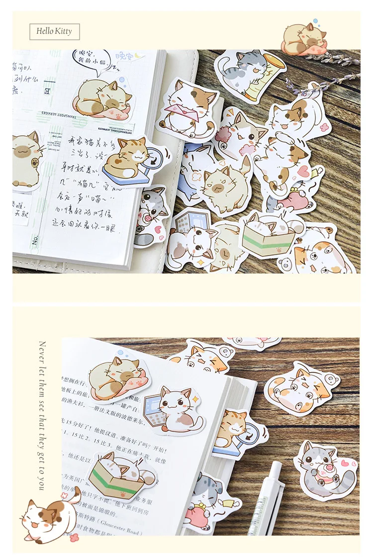 45 шт./упак. Kawaii наклейки с животными для детей Эсколар Бумага Стикеры ленты Тетрадь декоративные детские наклейки на стены подарок для детей