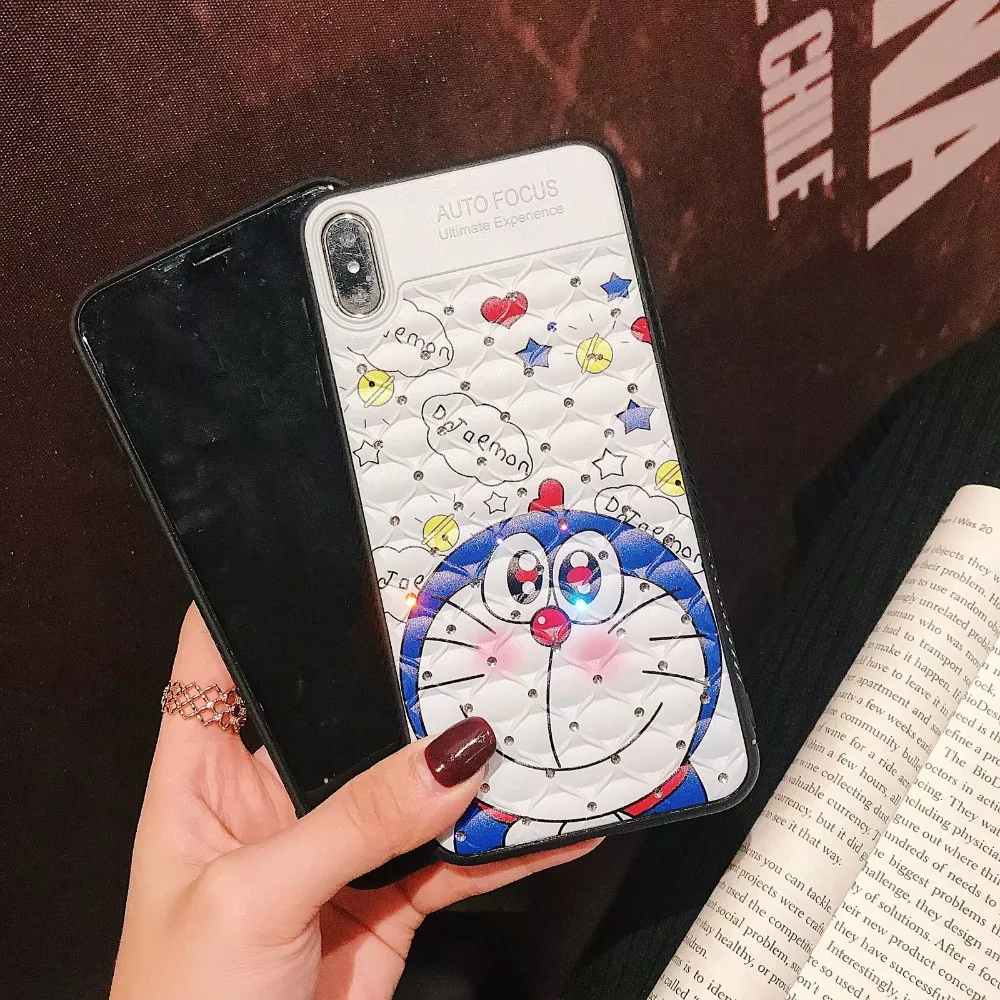 HOKEJ модный алмазный мультяшный чехол для iPhone 6 7 Plus нескользящий X XS Xs Max телефона |