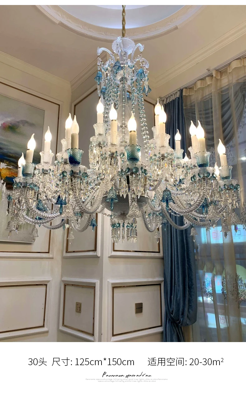 Современный светодиодный хрустальный канделябр Baccarat crystal drop lighting роскошный отель Гостиная вилла Лофт люстра