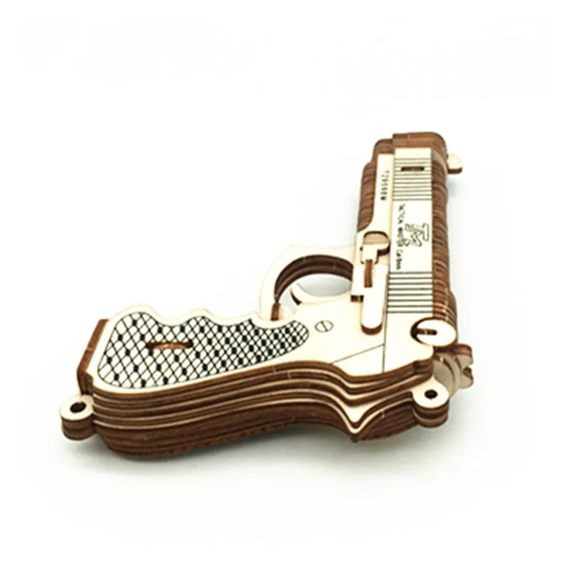 3D пазл Детские деревянные игрушки лазерная резка сделай сам сборочный пистолет