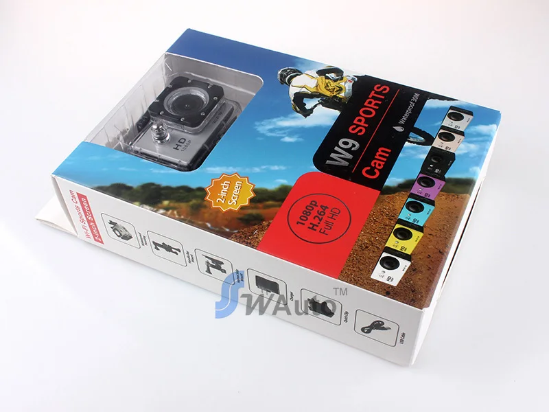 Автомобильный видеорегистратор рекордер WIFI Экшн-камера W9 12MP CMOS Full HD 1080P 30FPS 2 0