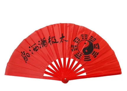 Вентилятор Taiji Kung Fu из чистого пластика, вентилятор Taiji, вентилятор Tai Chi из бамбука, двухсторонний вентилятор для правой и левой руки