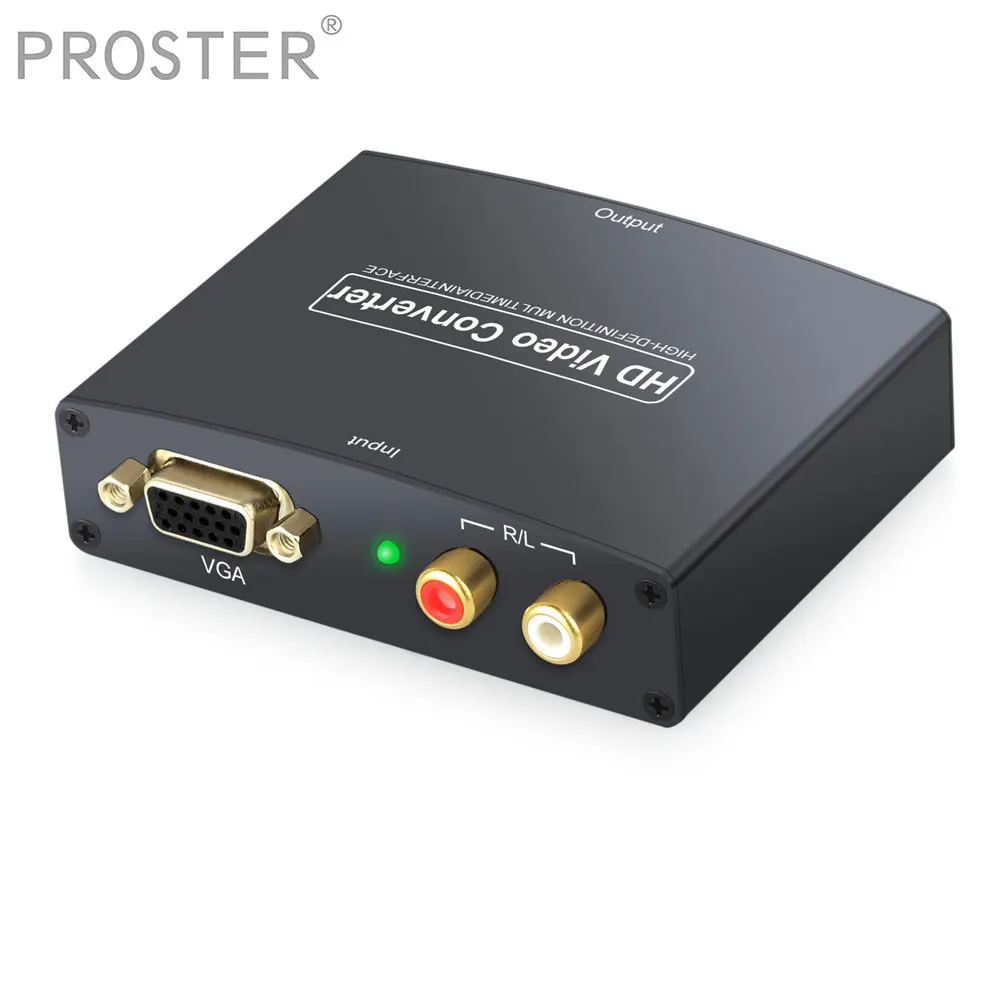 PROZOR для VGA + RL стерео RCA к HDMI совместимый видео аудио адаптер конвертер 1080P Видео