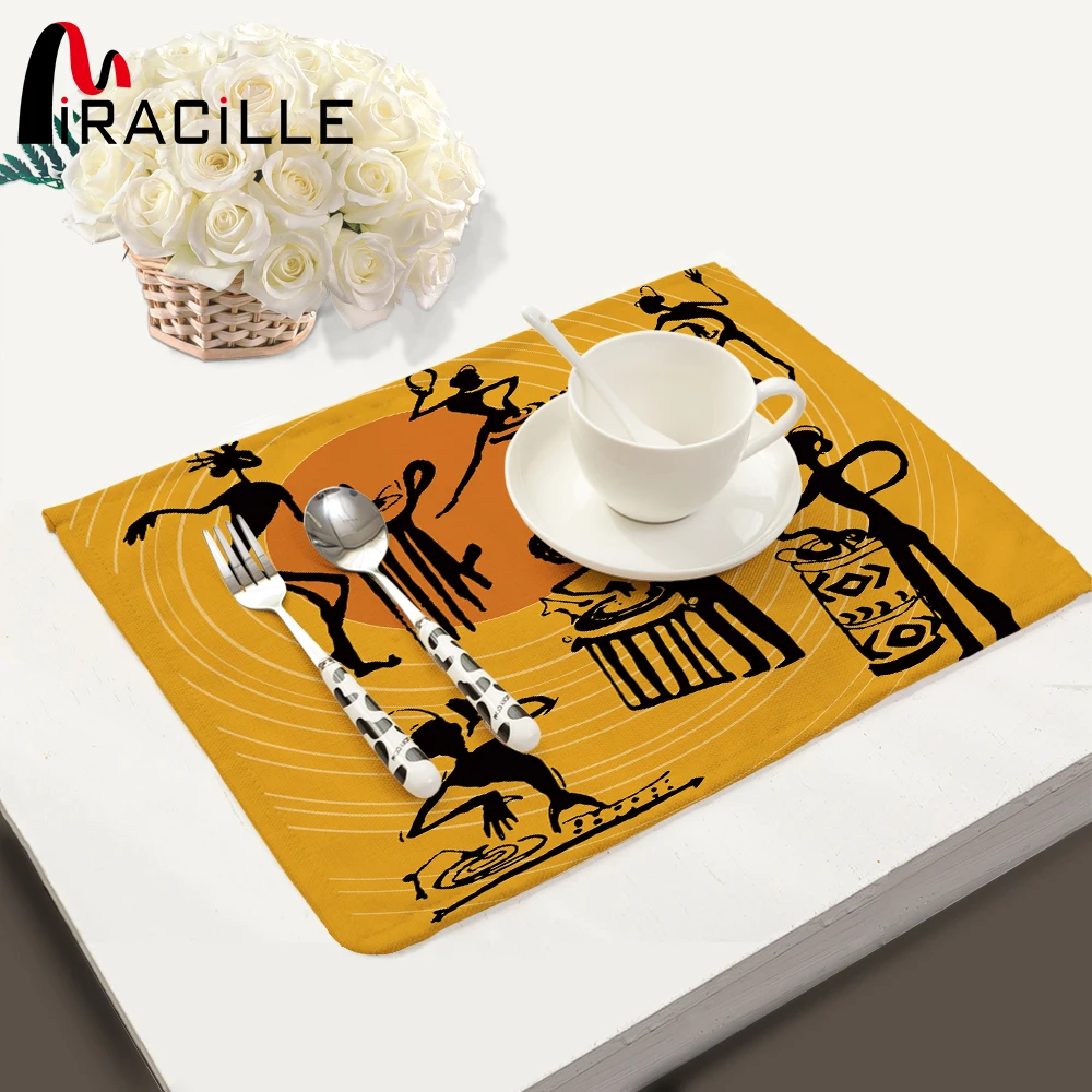 2/4/6 шт. подставки для столовых приборов из хлопка и льна|dining table placemats|table placematsplacemat