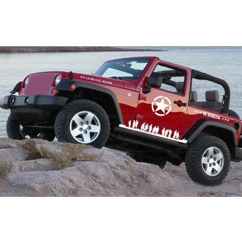 Группа братьев дикий армии США Willys звезда на заказ виниловые наклейки машину для