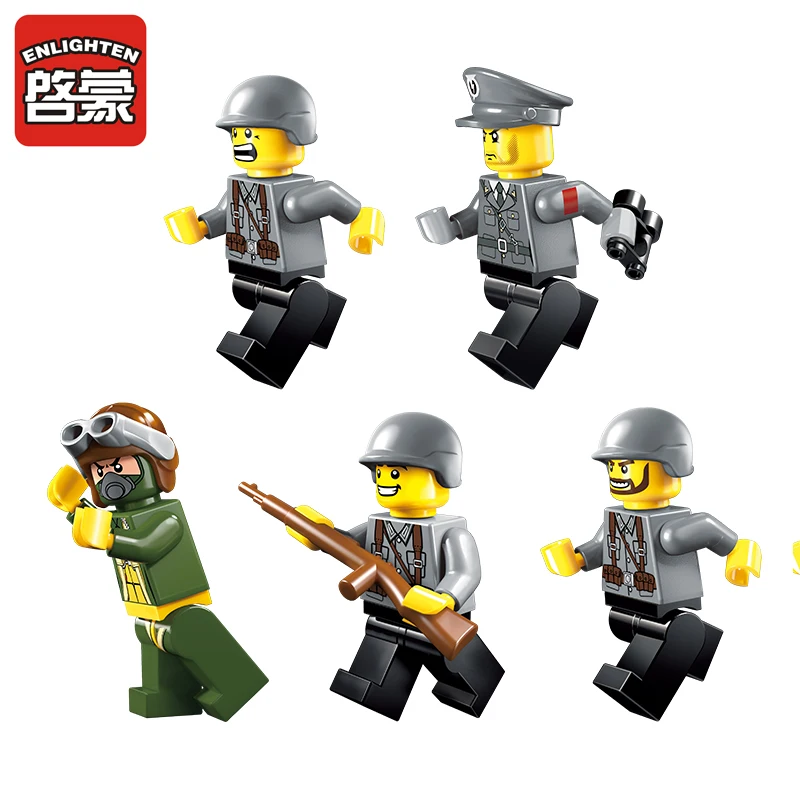 Просветите военные образовательные строительные блоки игрушки для детей