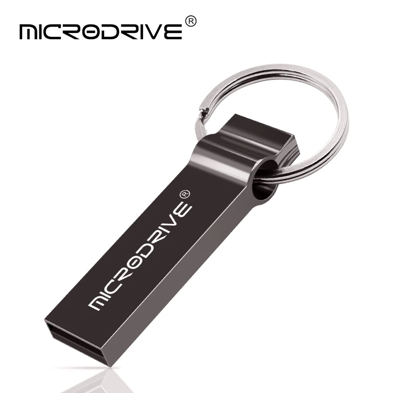USB флеш-накопитель 4 ГБ 8 ГБ 16 ГБ 32 ГБ 64 ГБ 128 ГБ флеш-накопитель usb-флэш-накопитель с кольцом для ключей Memory Stick для подарка - Цвет: Gray