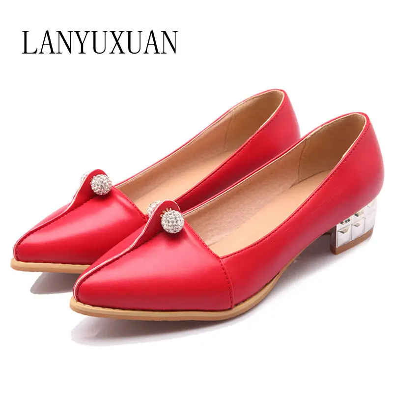 Женские модные туфли больших размеров 34 47 Женская Весенняя обувь на плоской