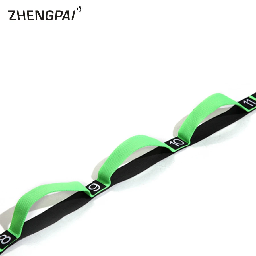 ZHENGPAI 1.8m Women Yoga Stretch Strap Rope With 12 Independent Stretching Loops Waist Leg Physical Therapy Resistance Band | Спорт и