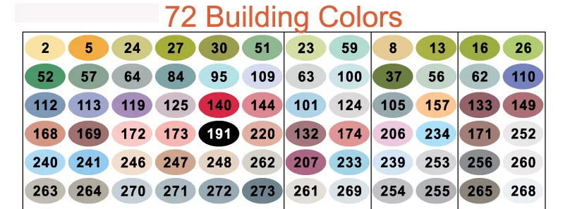 72 building Finecolour EF102 двухсторонняя 72 цвета Кисть ручка искусство маркеры профессиональные для искусства эскиз окраска живопись манга и дизайн - Цвет: 72 building