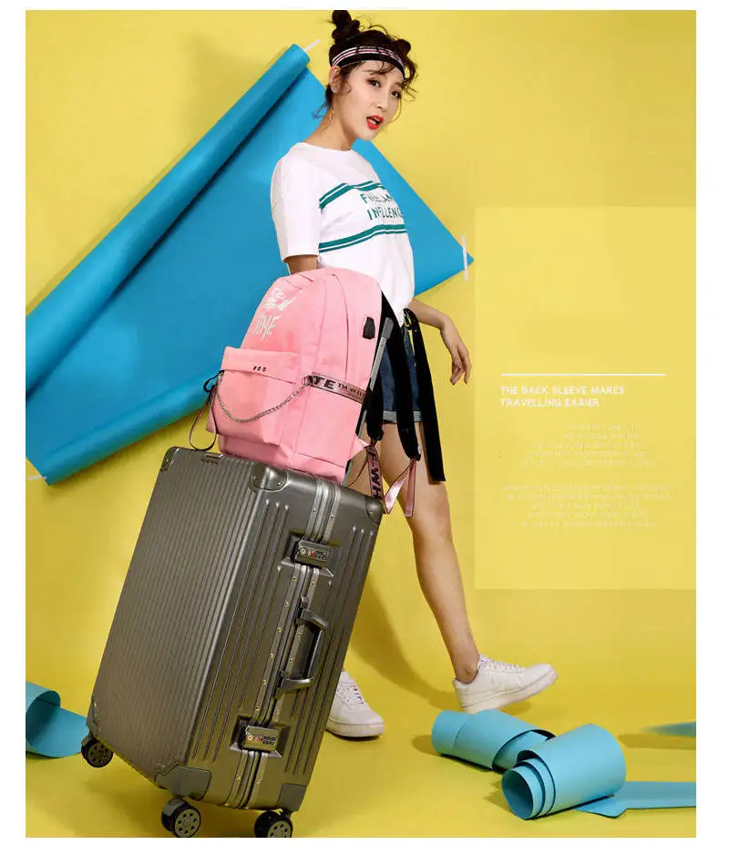 Women's Backpack School Bag for Teenage Girls New Waterproof Nylon a bag Travel Soulder Bags Female Preppy Style Knapsack